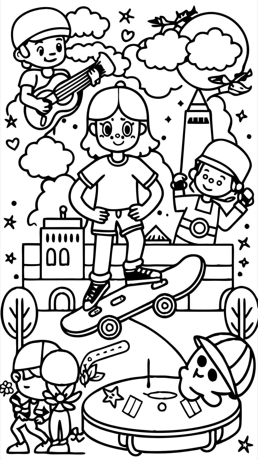 teenage coloring page